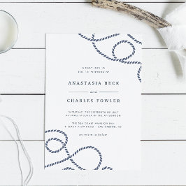 Invitación a la boda apta para el mar | Blanco