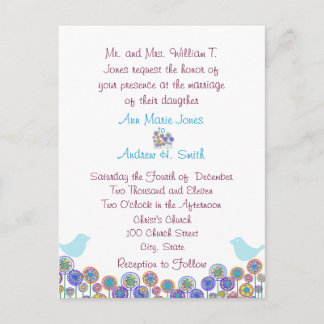 Invitación a la boda Aqua Blue & Plum Swirls