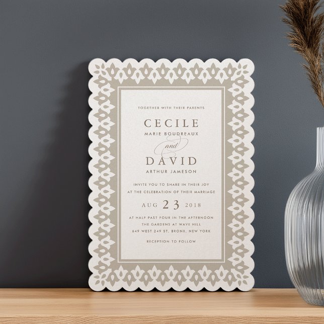 Invitación a la boda árabe | Brillo champán (Subido por el creador)