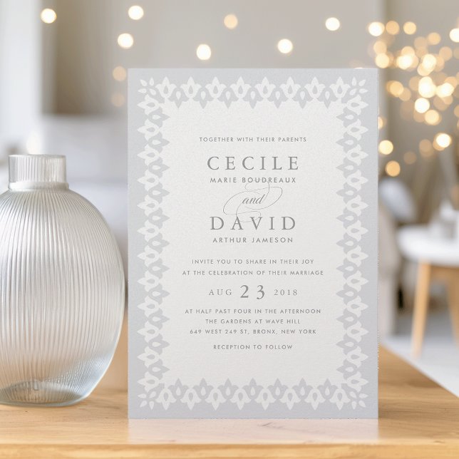 Invitación a la boda árabe | Pearl de plata (Subido por el creador)