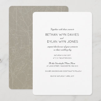 Invitación a la boda "Árbol" de ostión/Mink