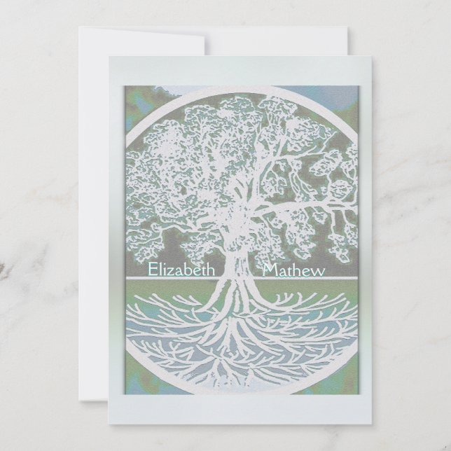 Invitación a la boda| Árbol de vida (Reverso)