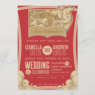 Invitación a la boda Art Déco