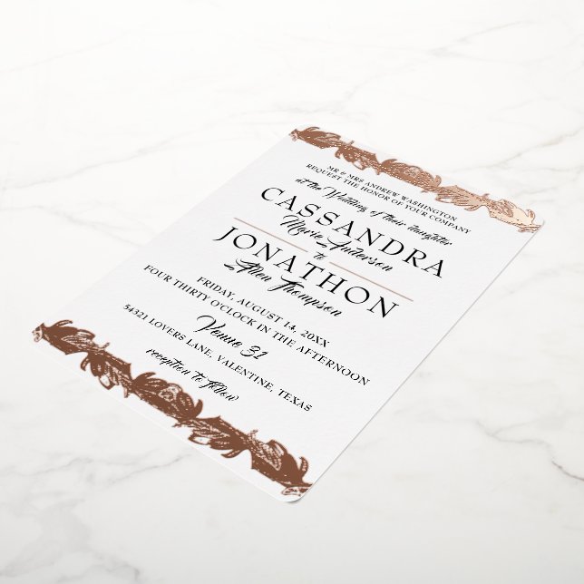 Invitación a la boda: Art Nouveau y poema 11 (girado)