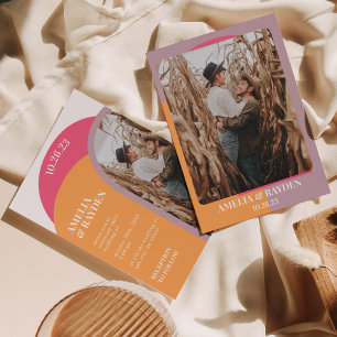 Invitación a la boda artística de los modernos ret