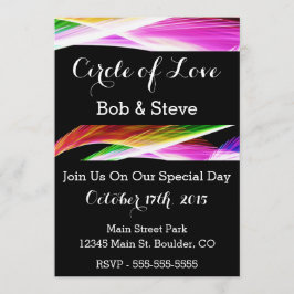 Invitación a la boda artística del arcoiris gay