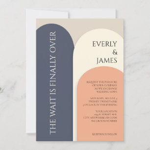 Invitación a la boda artística moderna en la Marin