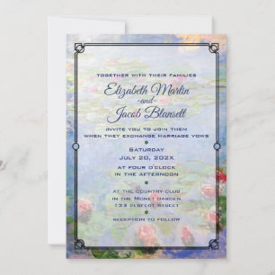 Invitación a la boda artística por el agua de Mone