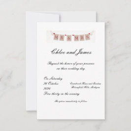 Invitación a la boda artística y elegante