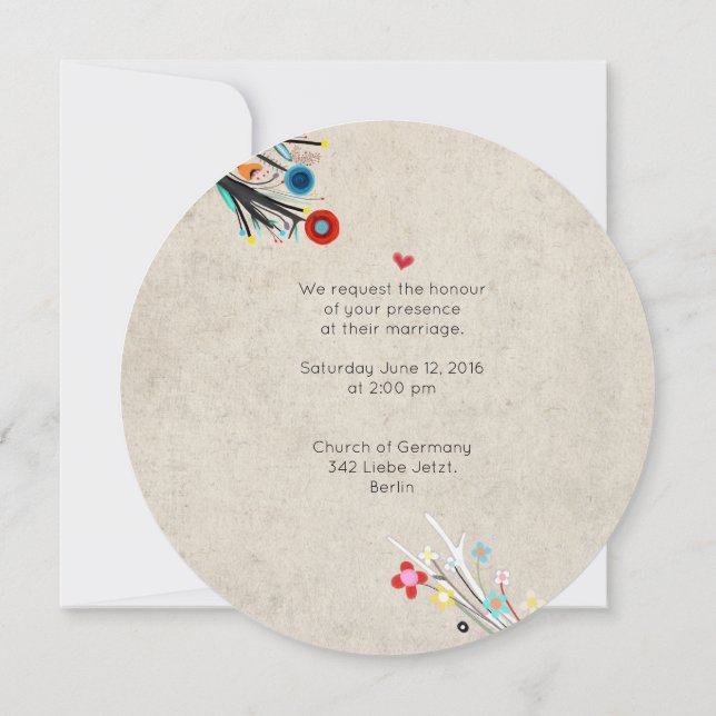 Invitación a la boda asombrosa Rupydetequila (Reverso)