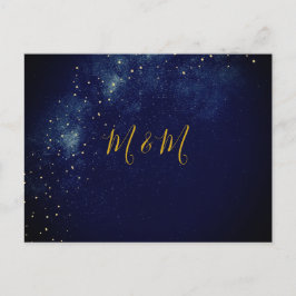 Invitación a la Boda Astral Azul de las Estrellas