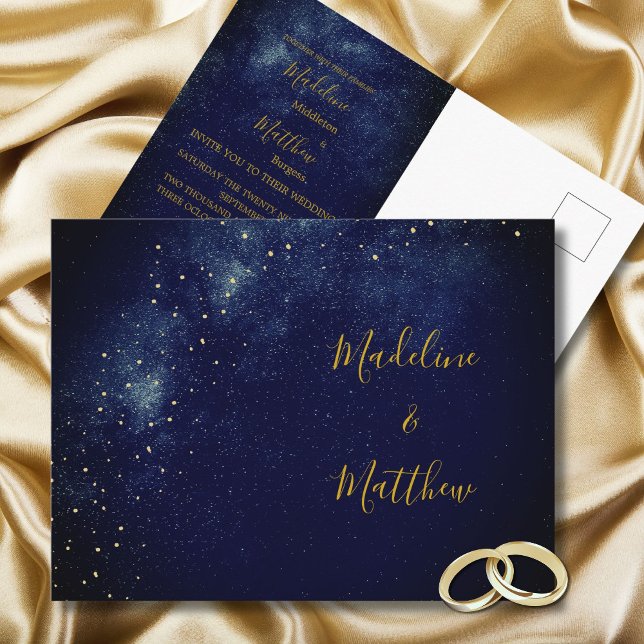 Invitación a la Boda Astral Azul de las Estrellas  (Subido por el creador)