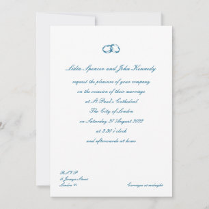 Invitación a la boda atemporal clásica al estilo b