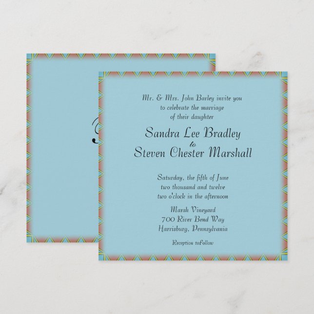 Invitación a la boda azteca (Anverso / Reverso)