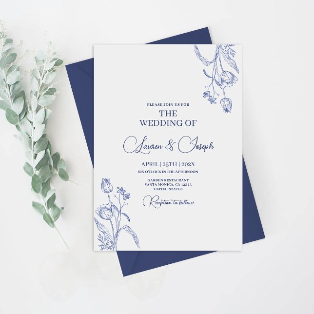 Invitación a la boda azul (Subido por el creador)