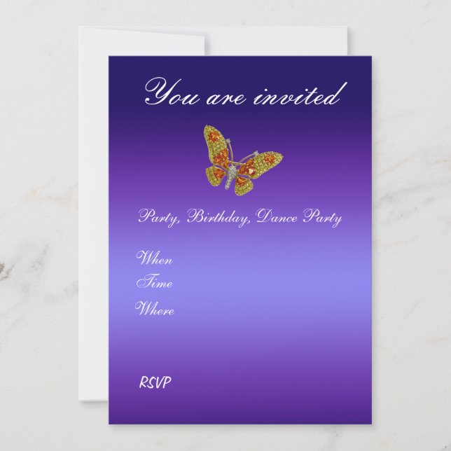 Invitación a la boda azul (Anverso)