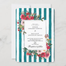 Invitación a la boda azul de Harbour