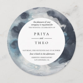 Invitación a la Boda Azul de la Armada Luna Comple