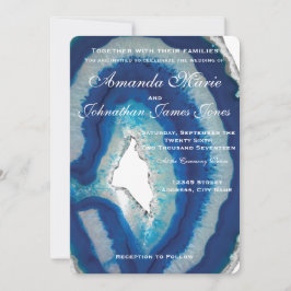 Invitación a la boda azul de la Marina | Agato ele