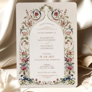 Invitación a la boda azul de la Marina de Borgoña