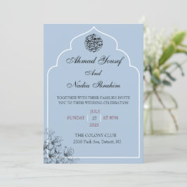 Invitación a la boda azul del Arco Islámico