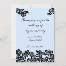 Invitación a la boda azul del bebé