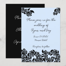 Invitación a la boda azul del bebé