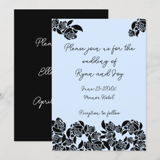 Invitación a la boda azul del bebé