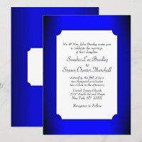 Invitación a la boda azul eléctrica