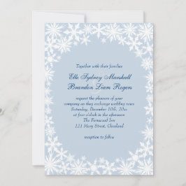 Invitación a la boda azul helada