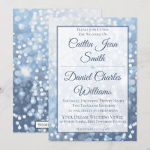 Invitación a la Boda Azul helada de invierno
