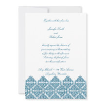 Invitación a la boda azul marroquí