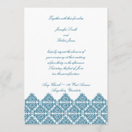 Invitación a la boda azul marroquí