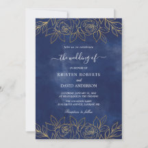 invitación a la boda azul real