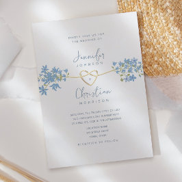 Invitación a la boda azul turquesa primavera