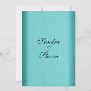Invitación a la boda azul verde azulada 5" x 7"