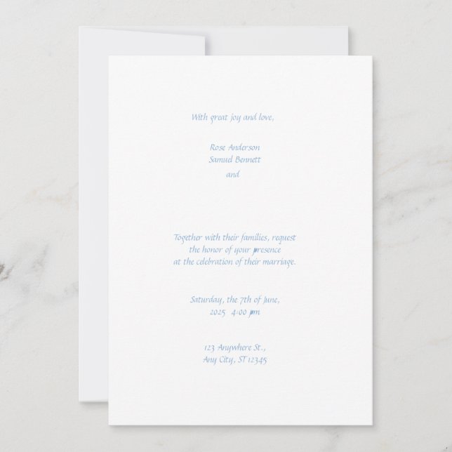 Invitación a la boda barroca (Anverso)