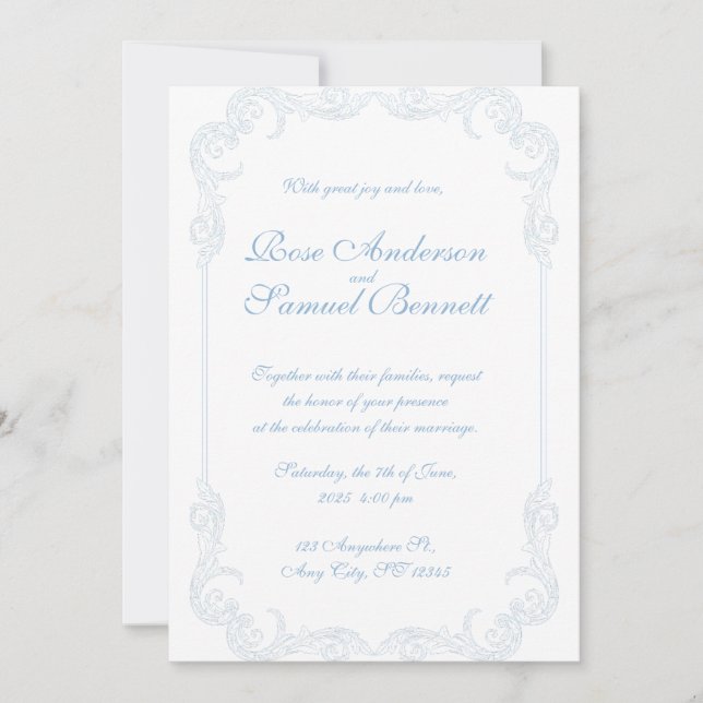 Invitación a la boda barroca (Anverso)