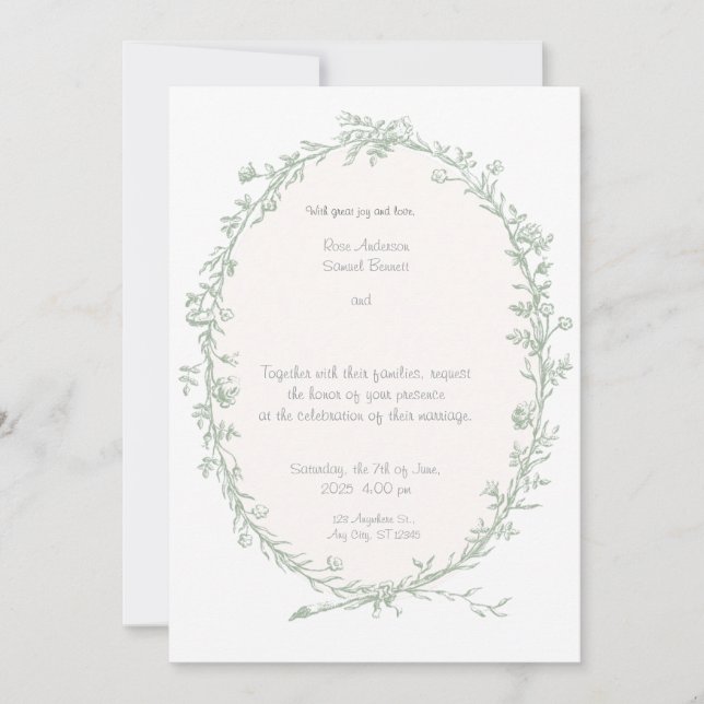 Invitación a la boda barroca (Anverso)