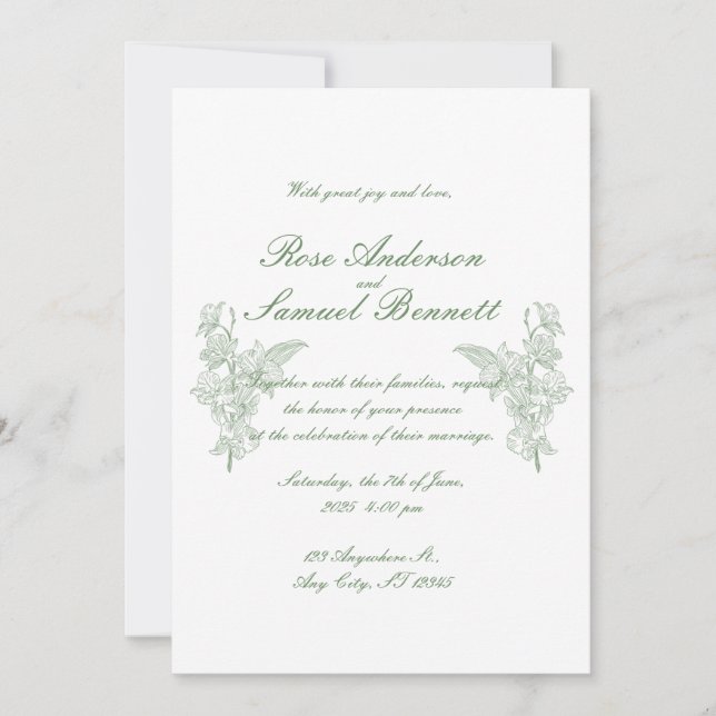 Invitación a la boda barroca (Anverso)