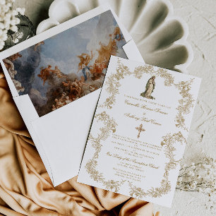 Invitación a la boda barroca de la Virgen Católica