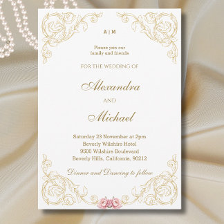 Invitación a la Boda Barroca Vintage Ornate