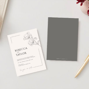 invitación a la boda beige elegant Minimal