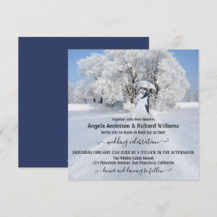 Invitación a la boda Bella Artes Winter Wonderland