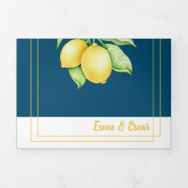 Invitación a la boda bilingüe - Lemones todos en u