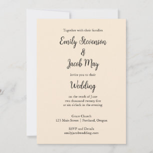 Invitación a la boda blanca antigua
