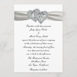 Invitación a la boda blanca de los corazones