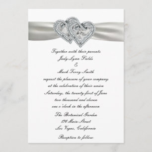Invitación a la boda blanca de los corazones