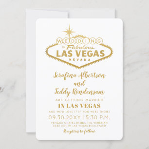 Invitación a la Boda Blanca de Oro del Rótulo de L