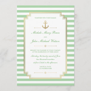 Invitación a la boda blanca de Personalizados náut